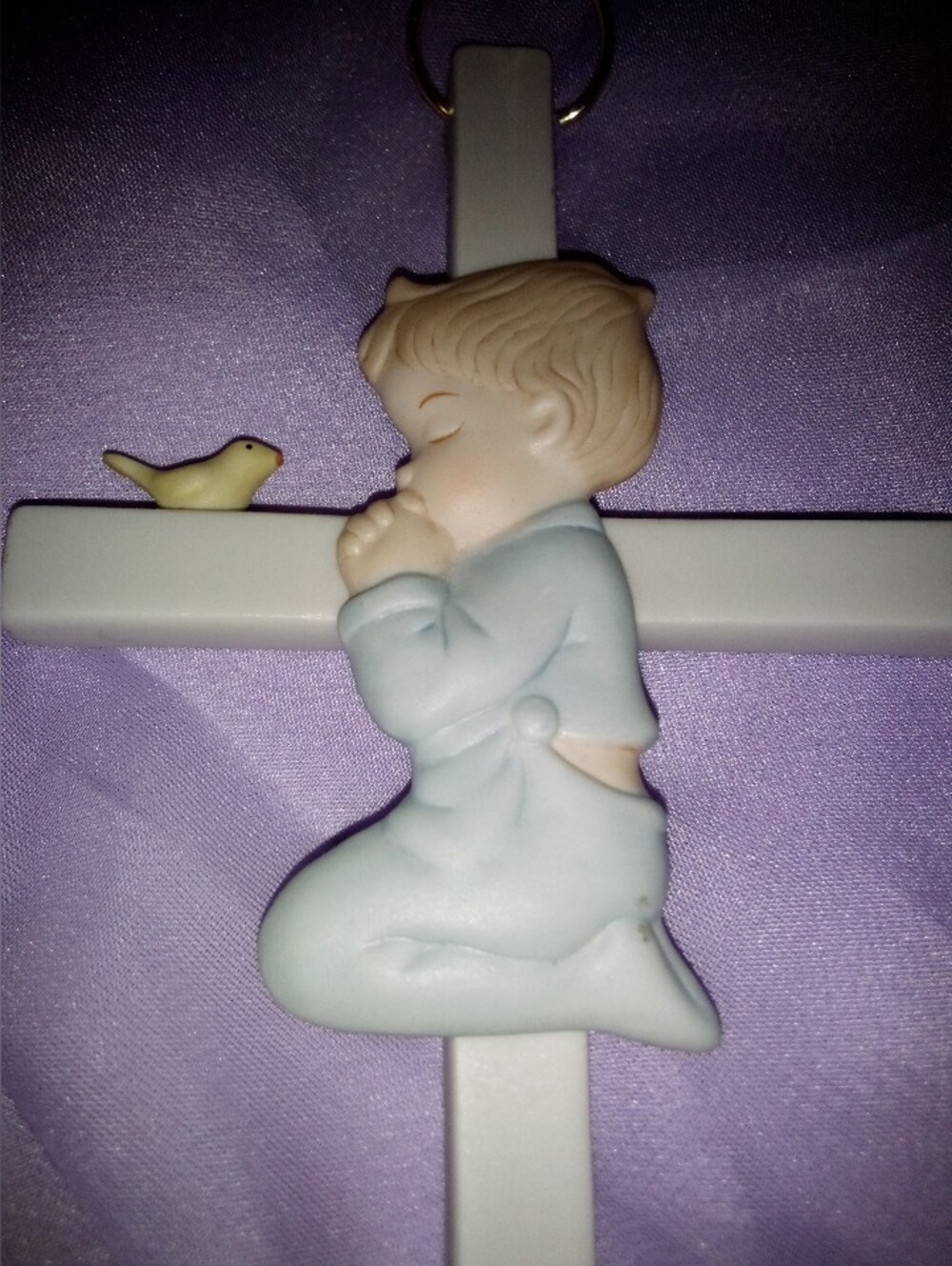 Lefton China Childs Prayer Cross